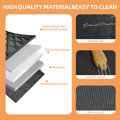 Mlivrom dog seat cover with storage pocket keeps travel essentials organized