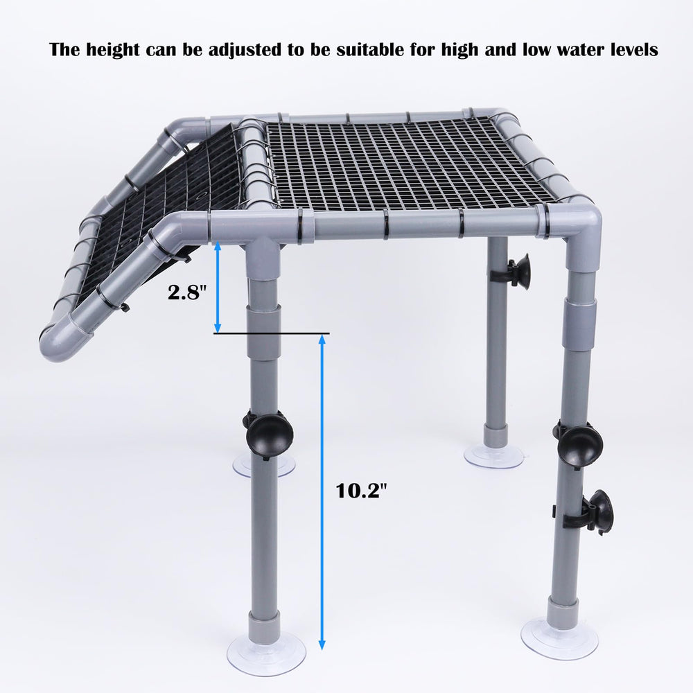 MLONDHSU turtle basking platform artificial grass closeup reveals soft resting surface.