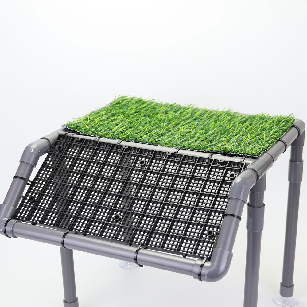 MLONDHSU turtle basking platform DIY assembly image indicates straightforward setup.
