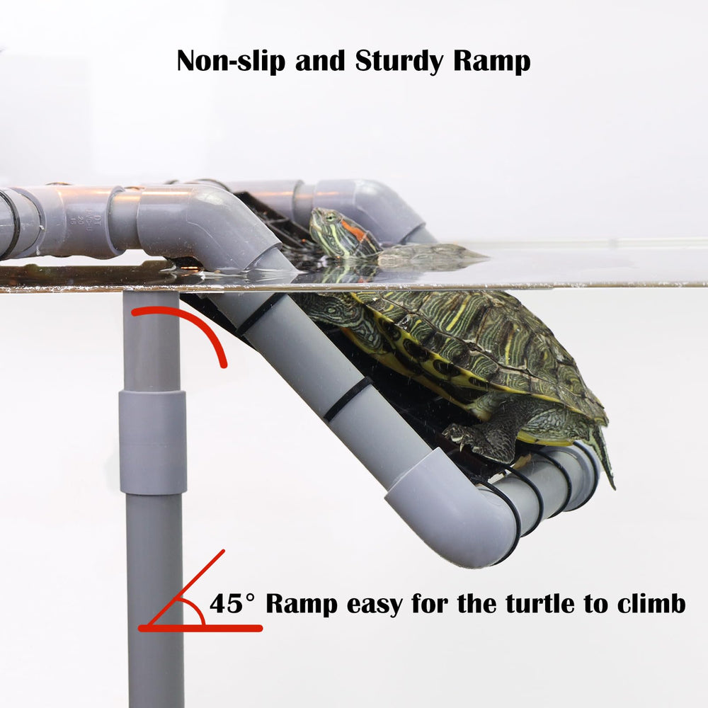 MLONDHSU turtle basking platform grid pattern for drainage and claw safety