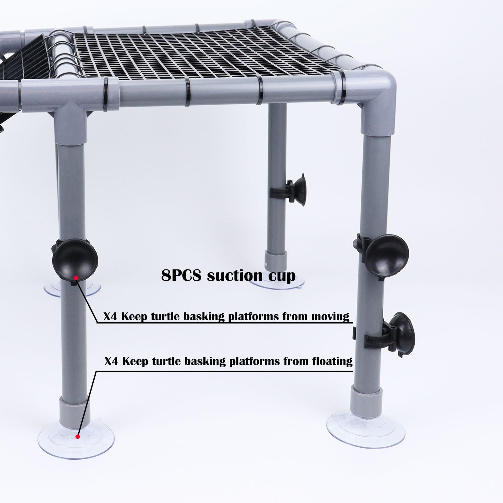 MLONDHSU turtle basking platform in tank setup demonstrates fit for larger tanks.