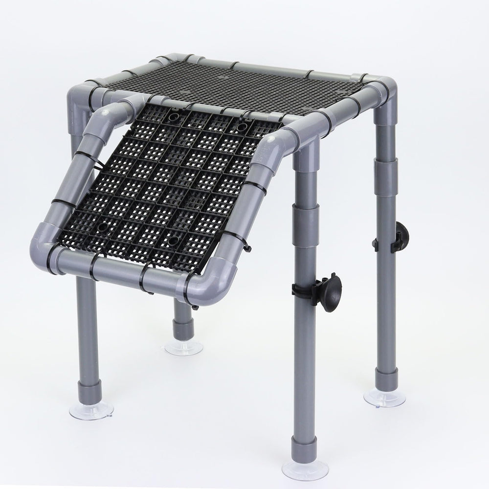 MLONDHSU turtle basking platform side view showing sturdy support for medium to large tanks
