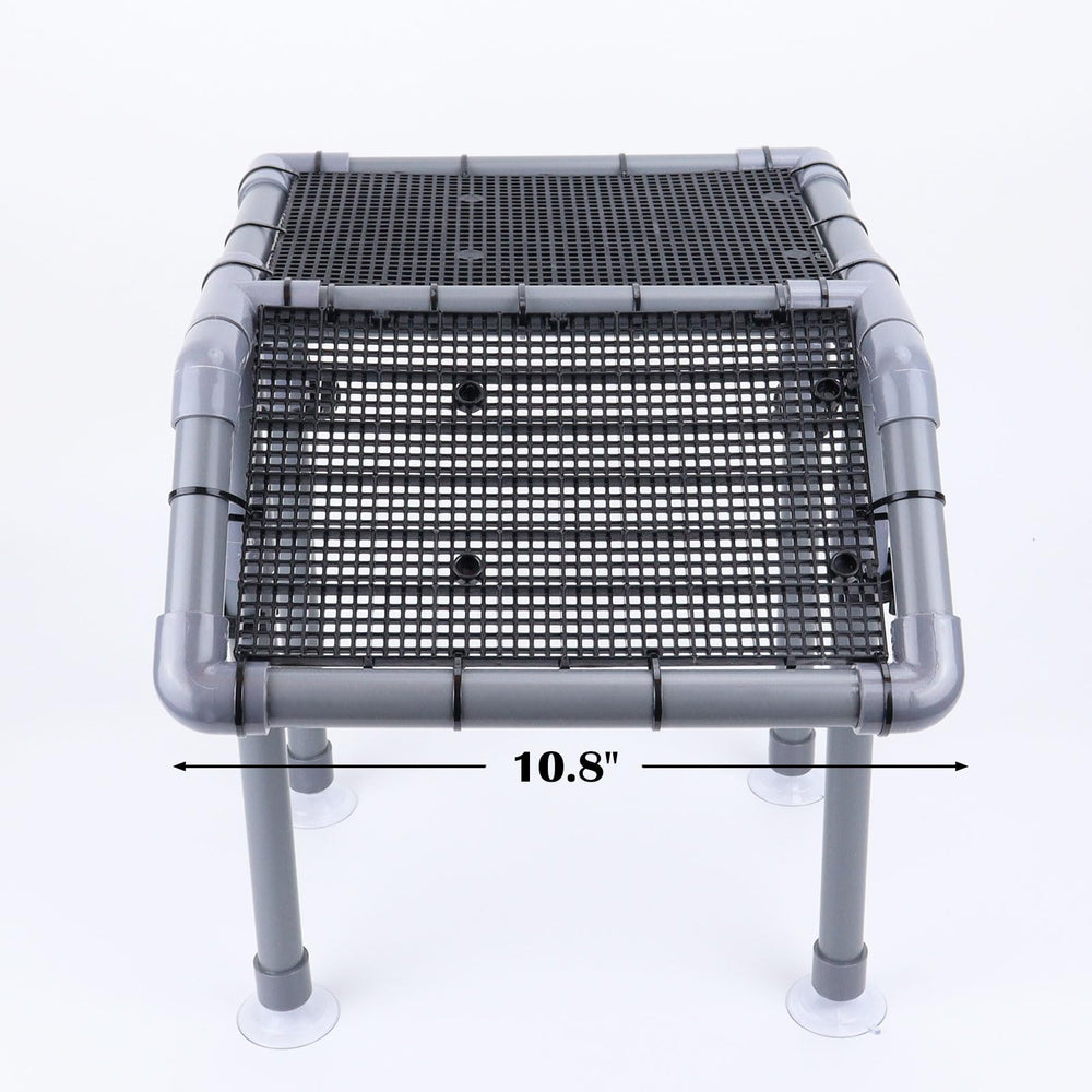 MLONDHSU turtle platform daily-use in-tank scenario highlights convenient basking daily routine.