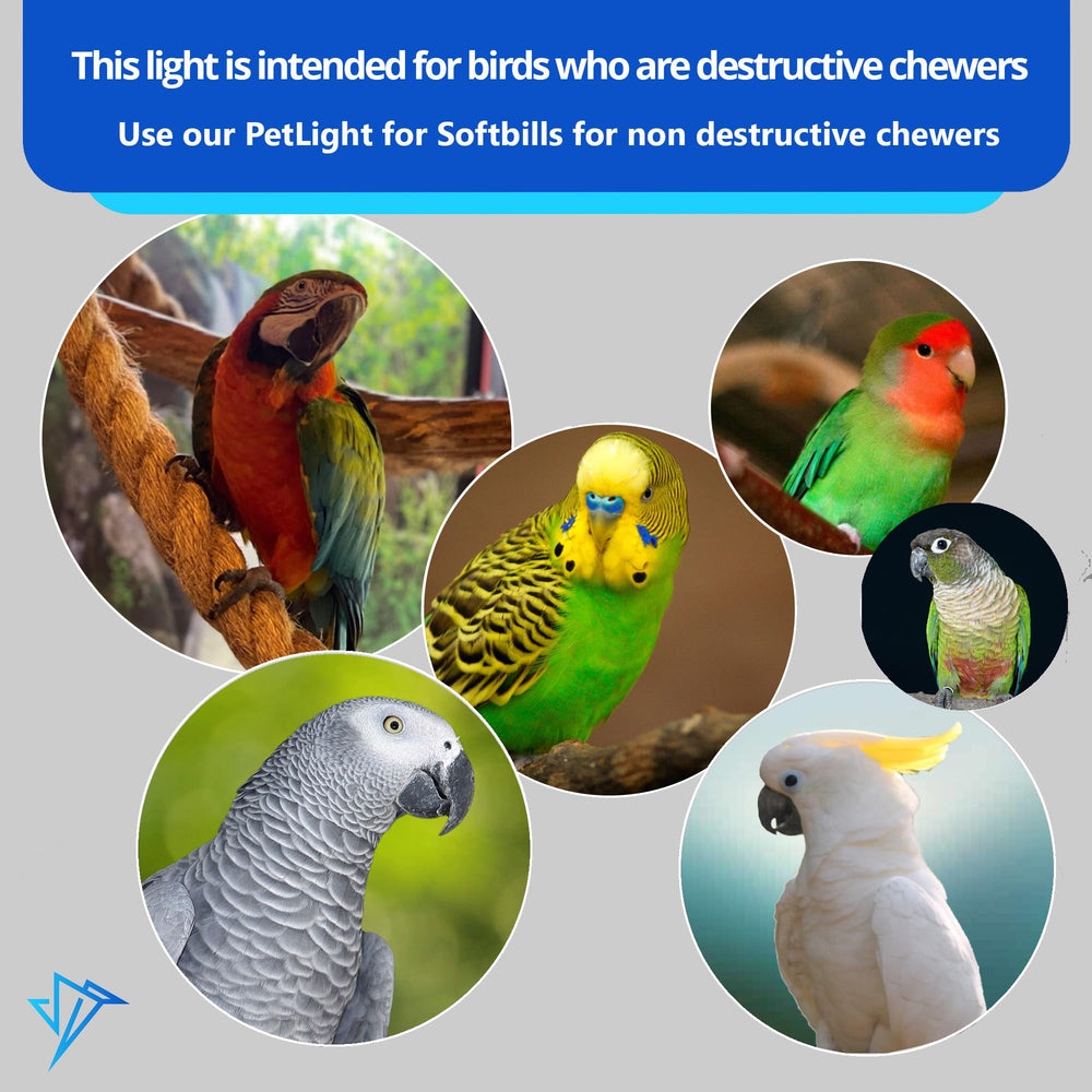 M&M Cage HappBird water-resistant housing for easy cleaning.