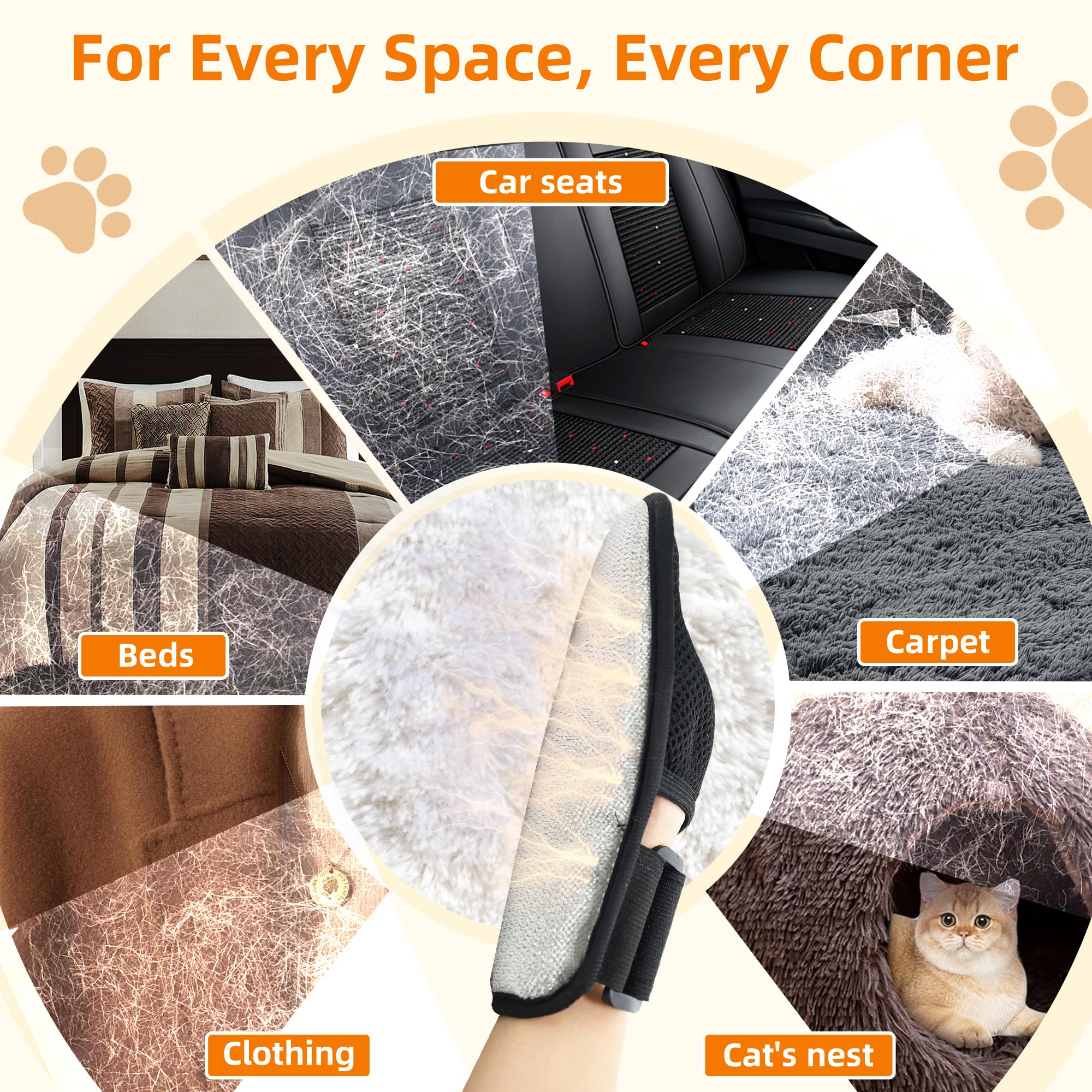 MMGOPET glove is reusable and eco-friendly, replacing disposable lint rollers.
