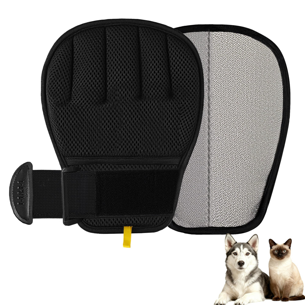 MMGOPET pet hair remover glove with adjustable wrist strap for secure, non-slip grip.