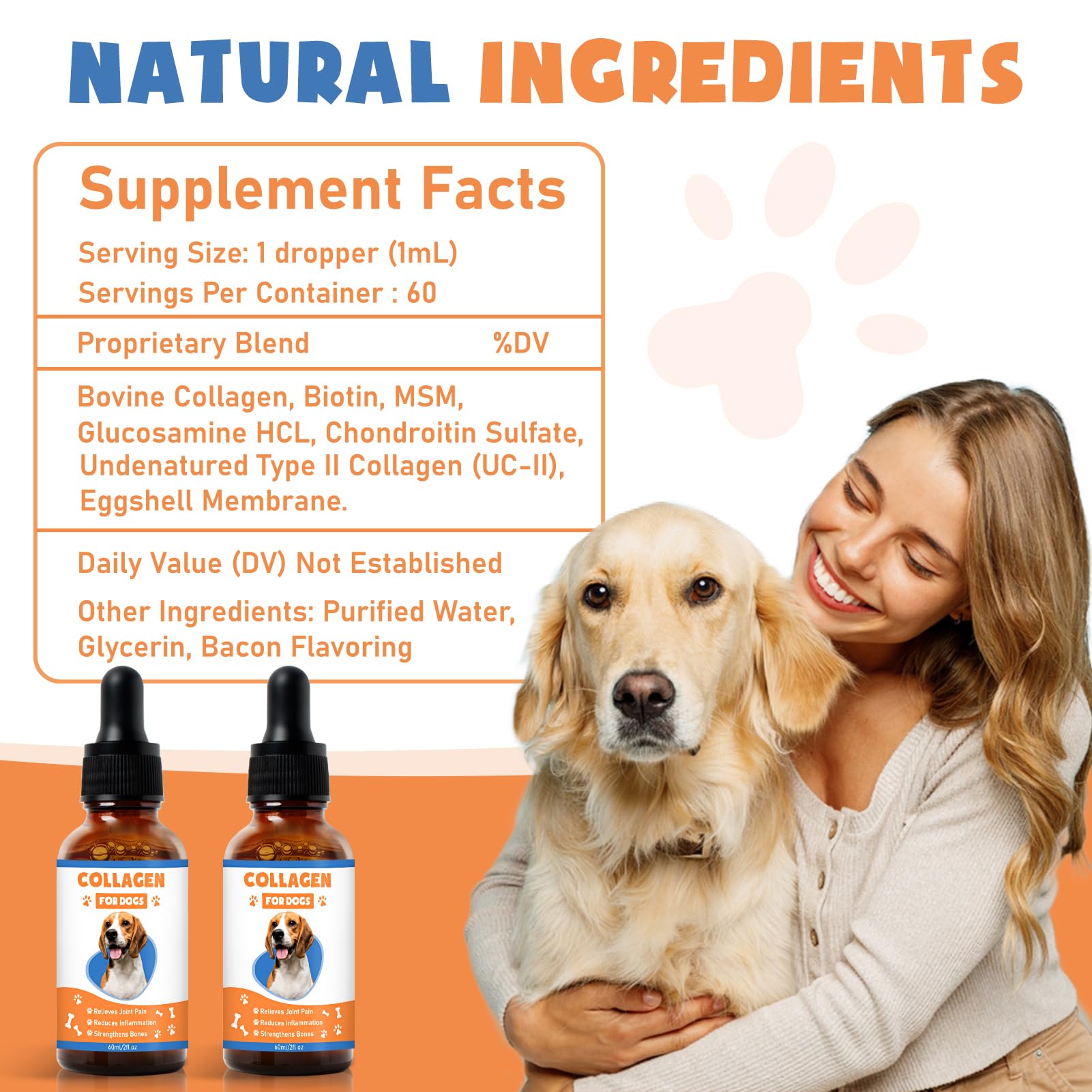 MNQAXZ collagen for dogs meal addition shows easy integration into pet meals.