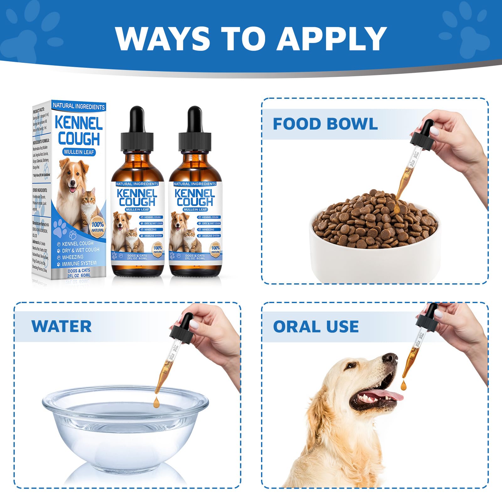 MNQAXZ dropper application makes dosing easy for dogs and cats.
