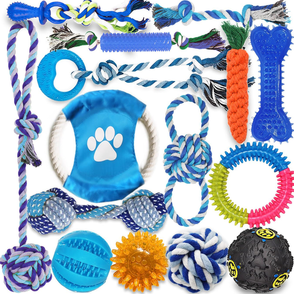 Mnubsrva dog-toy-set-teeth-chew promotes gum massage and tartar-control fun