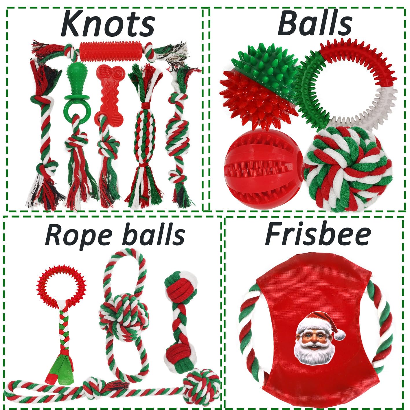 Mnubsrva gift-box packaging; ready-to-gift dog toy set for holiday joy.