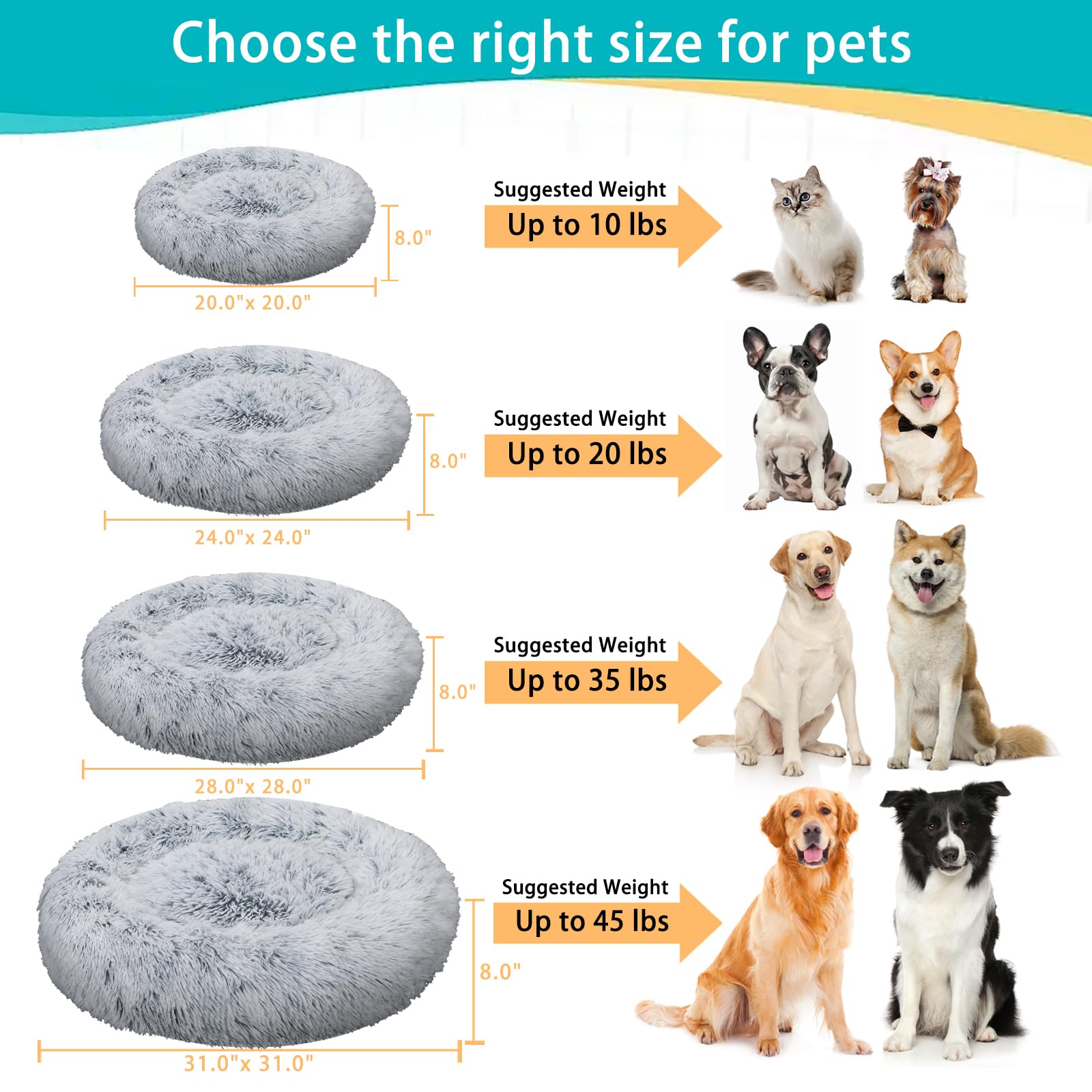 MNWHUC washable dog bed machine washable for easy cleanup