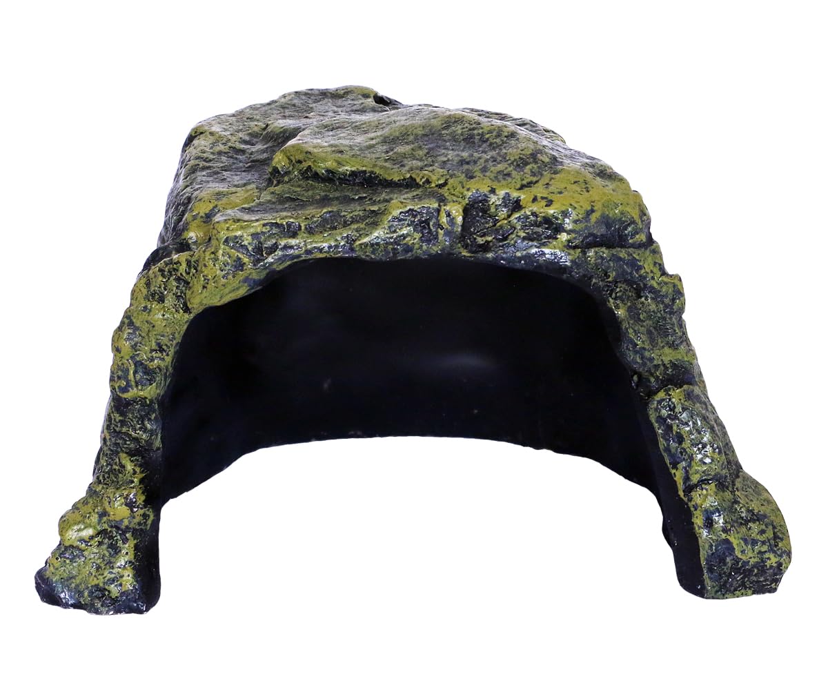 Mobell Rock Hide Cave sturdy base demonstrates a heavy, stable foundation against larger reptiles.
