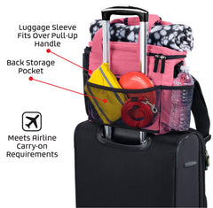 Mobile Dog Gear Week Away bag pink two food carriers for convenient meals