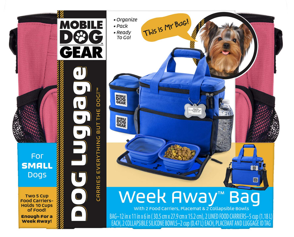 Mobile Dog Gear Week Away bag pink side mesh pockets extra storage