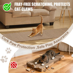 Mocherpion Cat Scratch Pad cardboard texture close-up shows durable daily scratching.