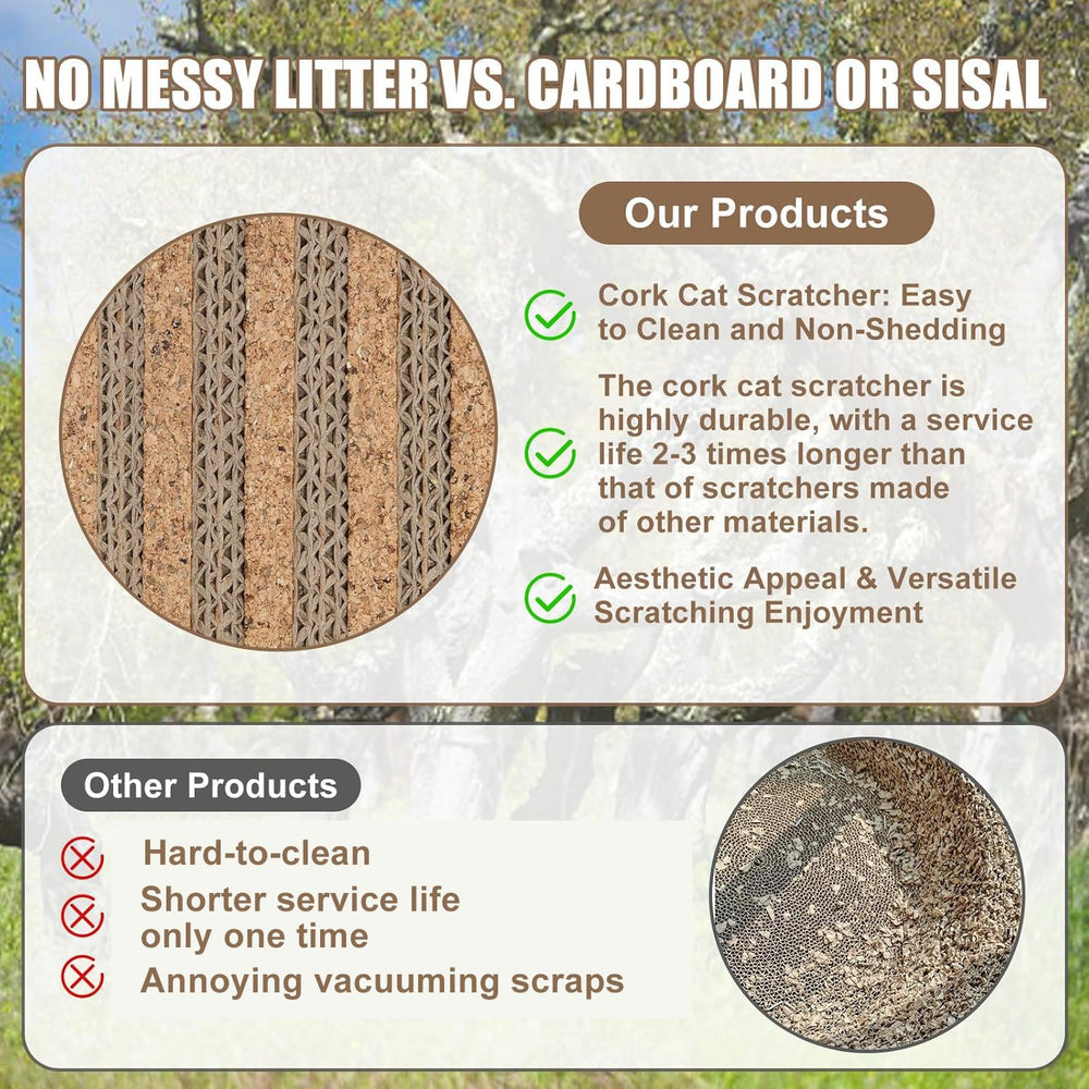 Mocherpion Cat Scratch Pad cut-to-fit demonstrates easy customization for furniture.