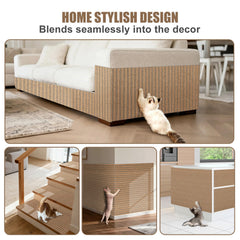 Mocherpion Cat Scratch Pad multi-angle view shows versatile home placement.