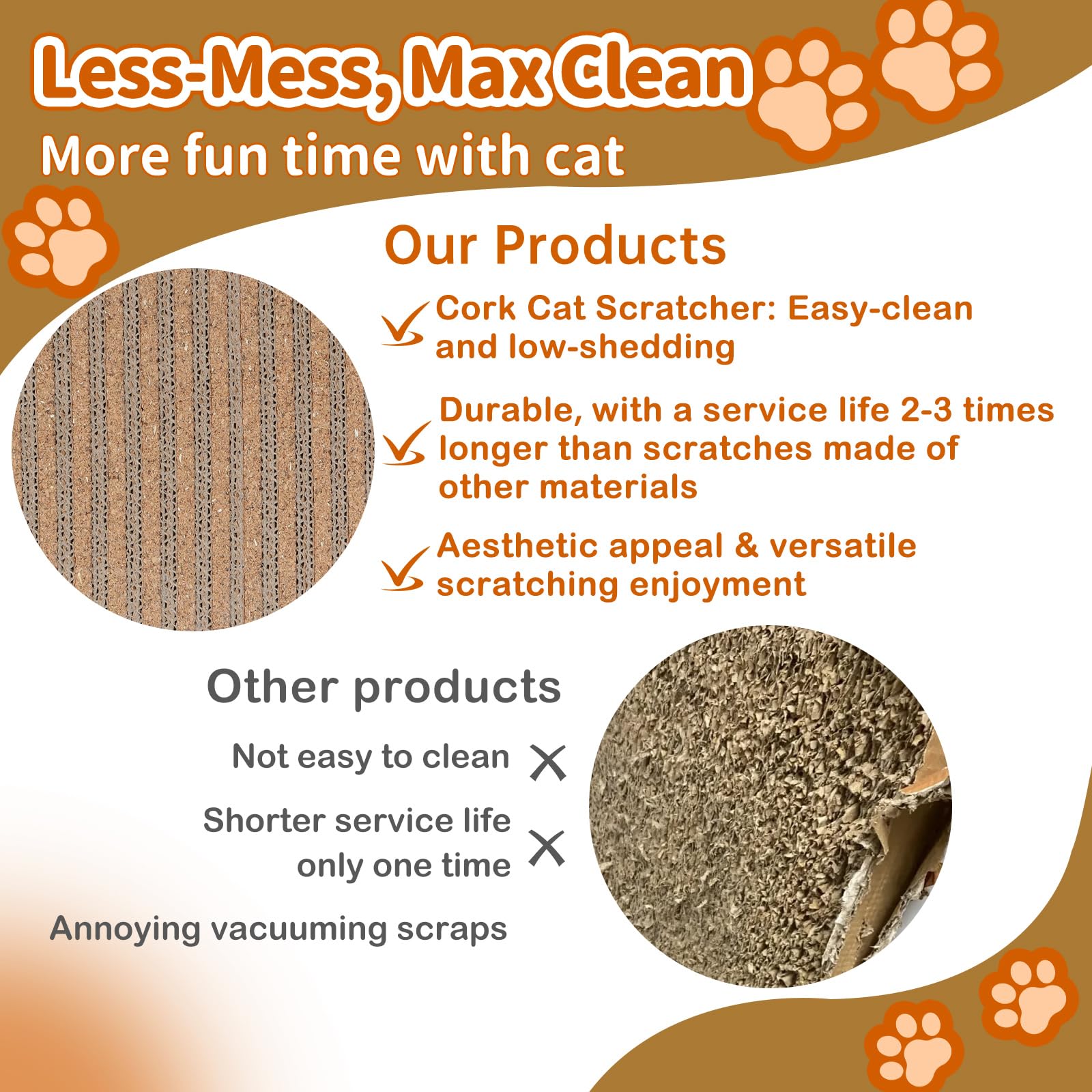 Mocherpion cork scratch pad blends oak and cork for stylish furniture protection.