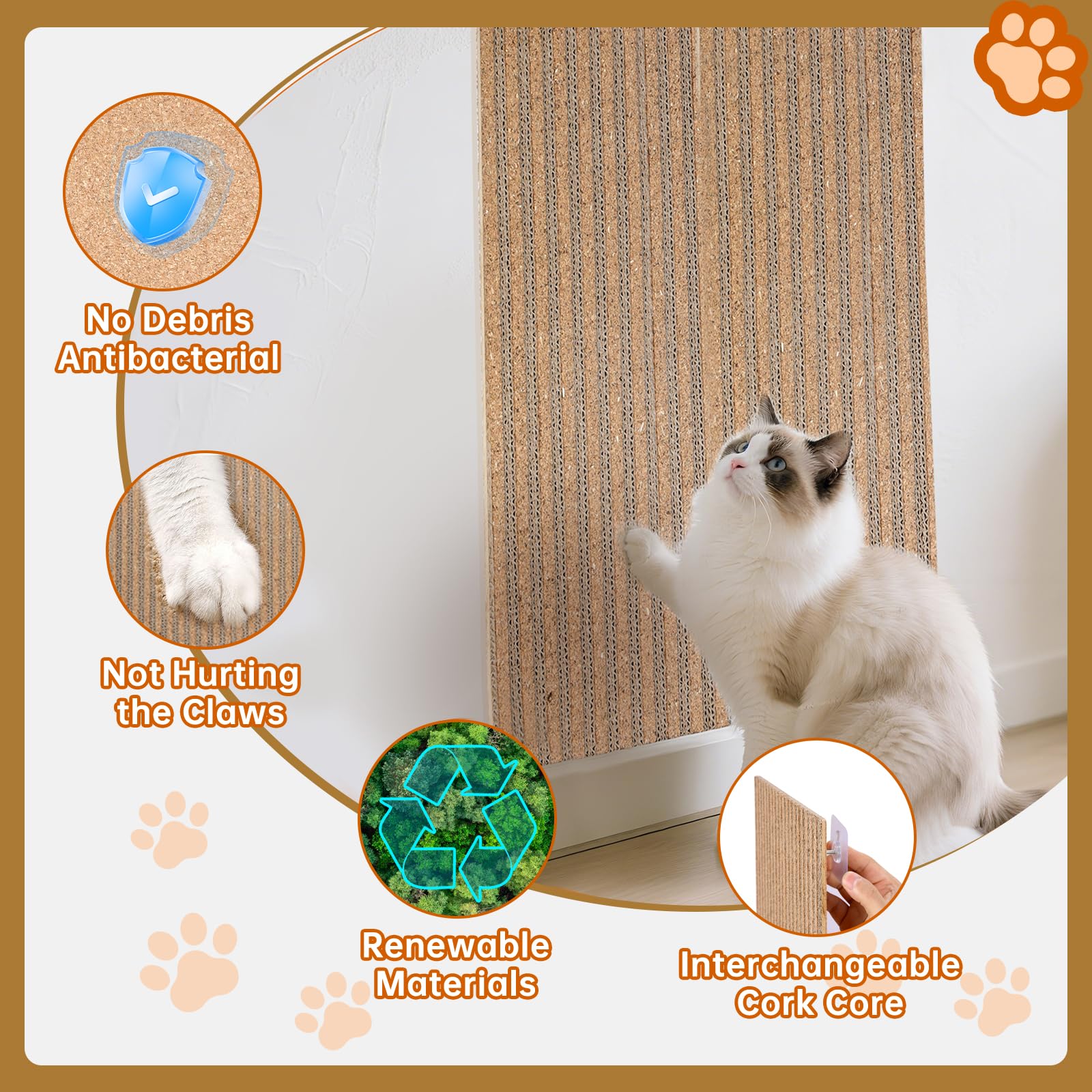 Mocherpion eco-friendly materials absorb CO2 and help reduce waste from scratching.