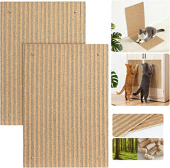 Mocherpion cork cat scratch pad wall-mounted option reduces furniture wear and saves space.