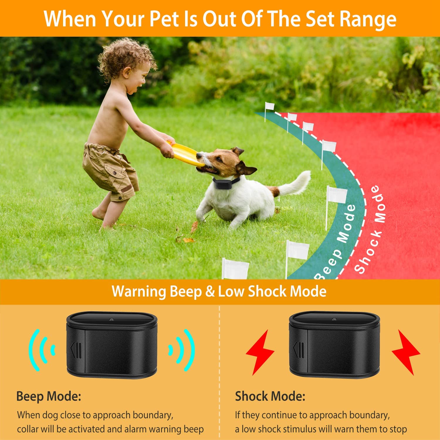 Moclever waterproof dog collar demonstrates durable auto-correction feature.