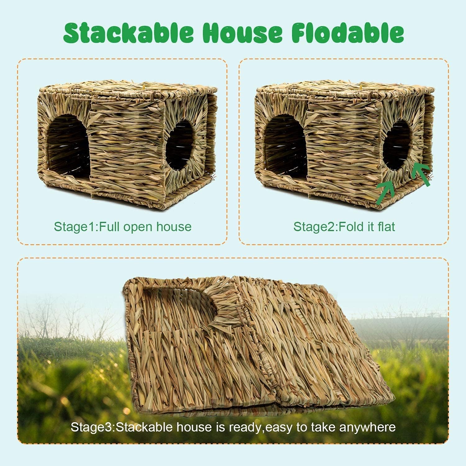 MODEMODE Natural Seagrass Bed Folded Mat showcasing versatile resting surface.