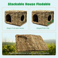 MODEMODE Natural Seagrass Bed Folded Mat showcasing versatile resting surface.
