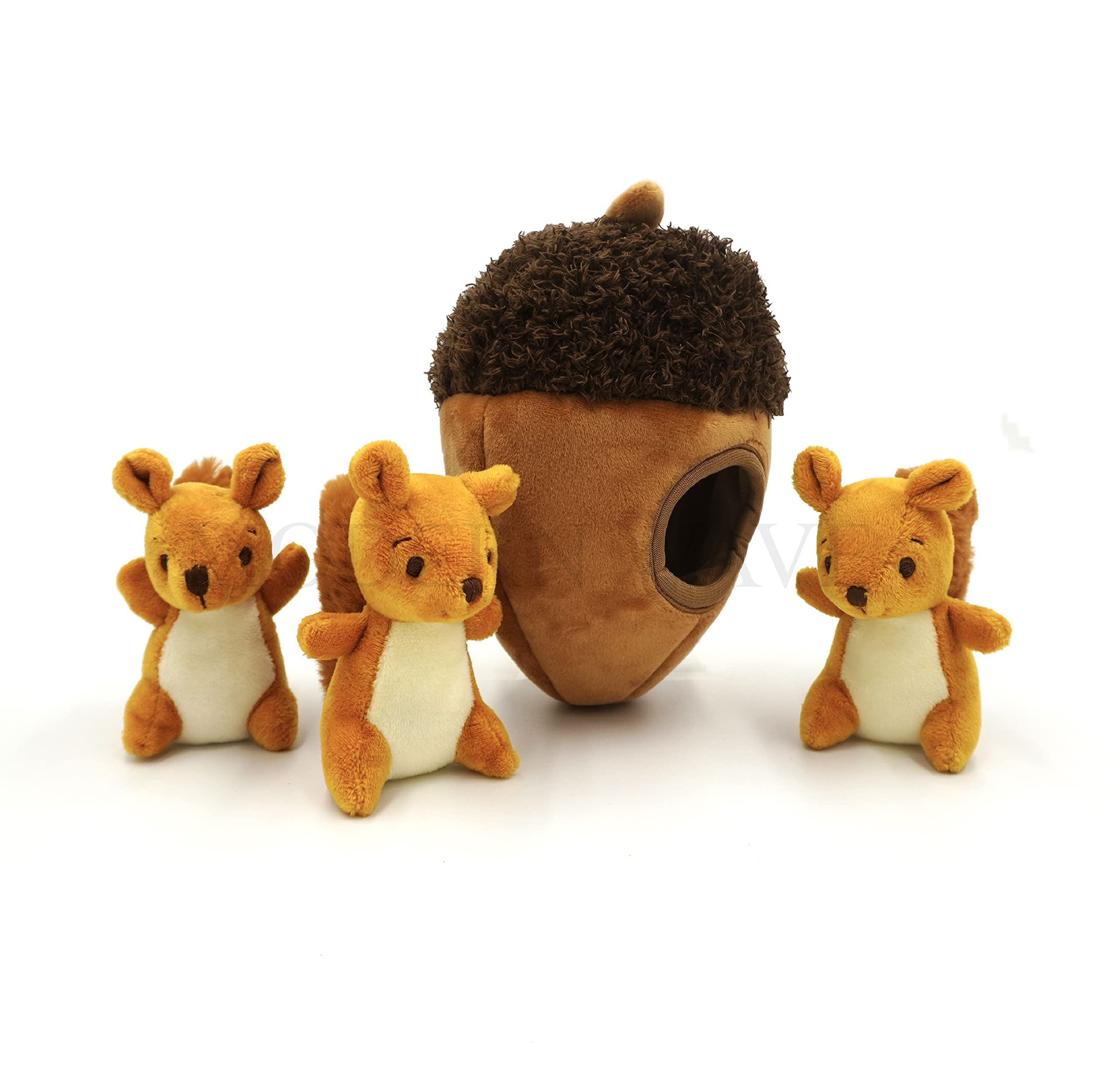 MODERN WAVE 4.5-inch squirrels with soft plush material for safe fun.