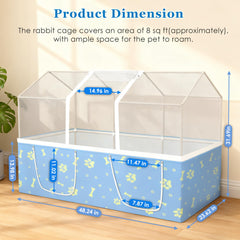MODESLAB 48x24 playpen top view highlighting spacious habitat for small pets.