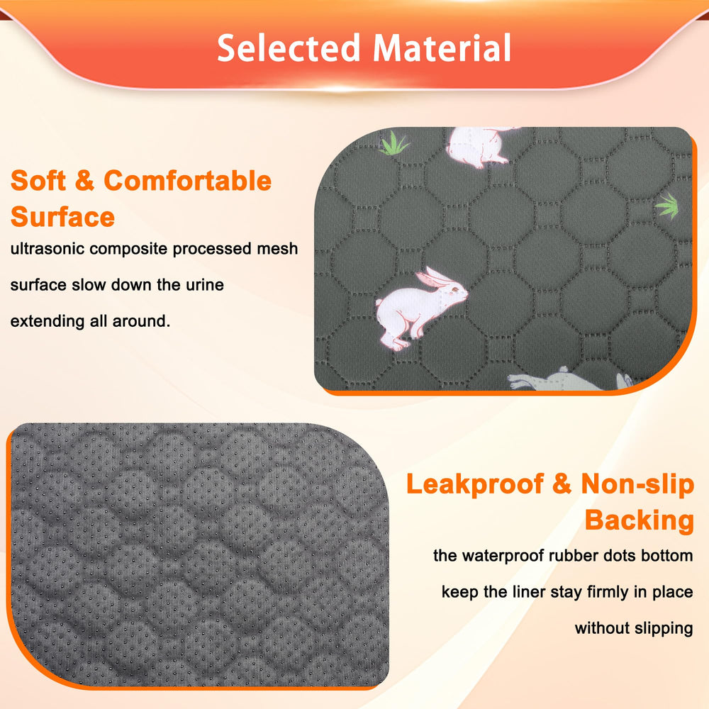 MODESLAB absorbent quilted pee pad keeps moisture away for a tidy cage.