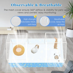 MODESLAB breathable mesh cover provides full visibility while preventing escapes.