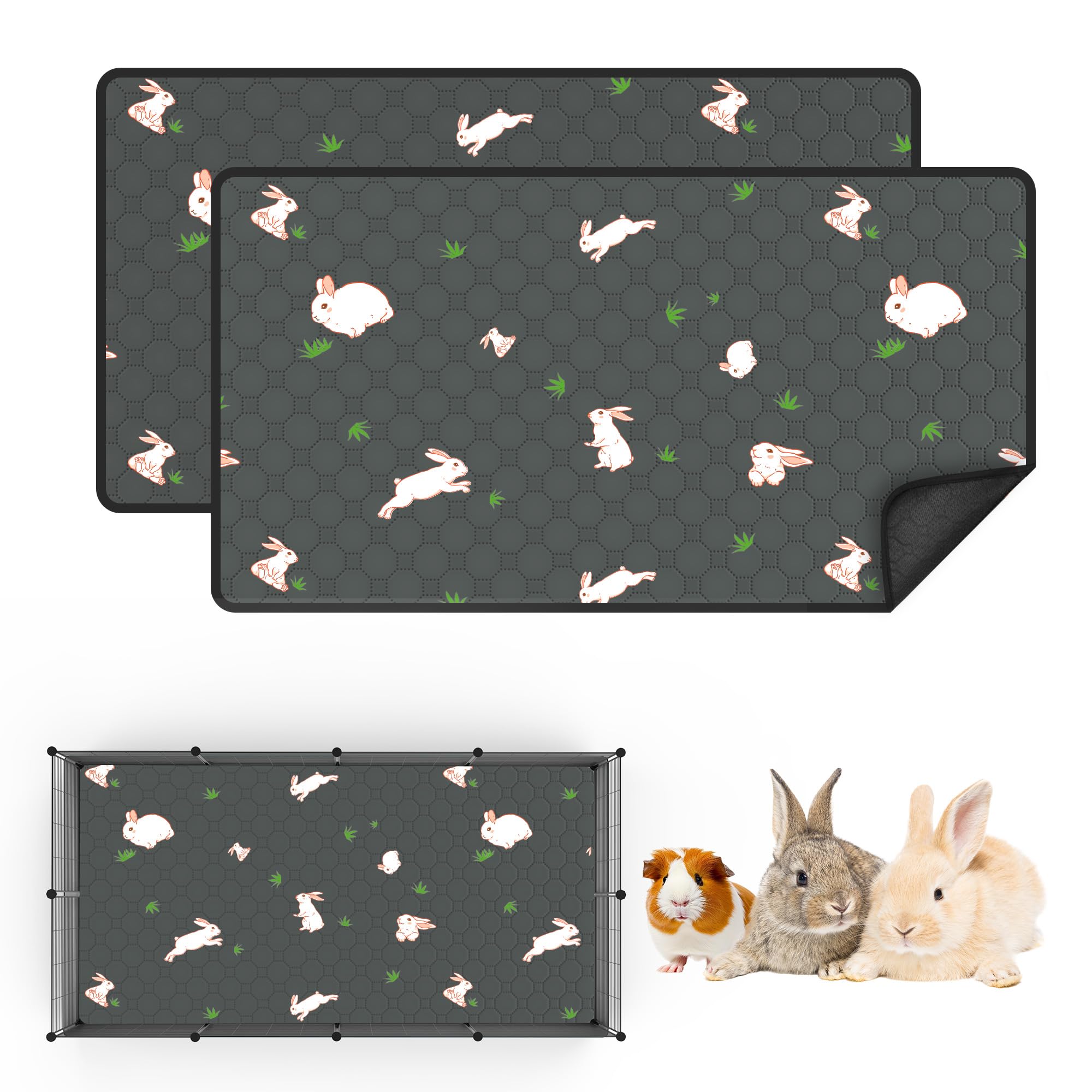 MODESLAB guinea pig cage liner 2-pack 24x47 keeps bedding flat and dry