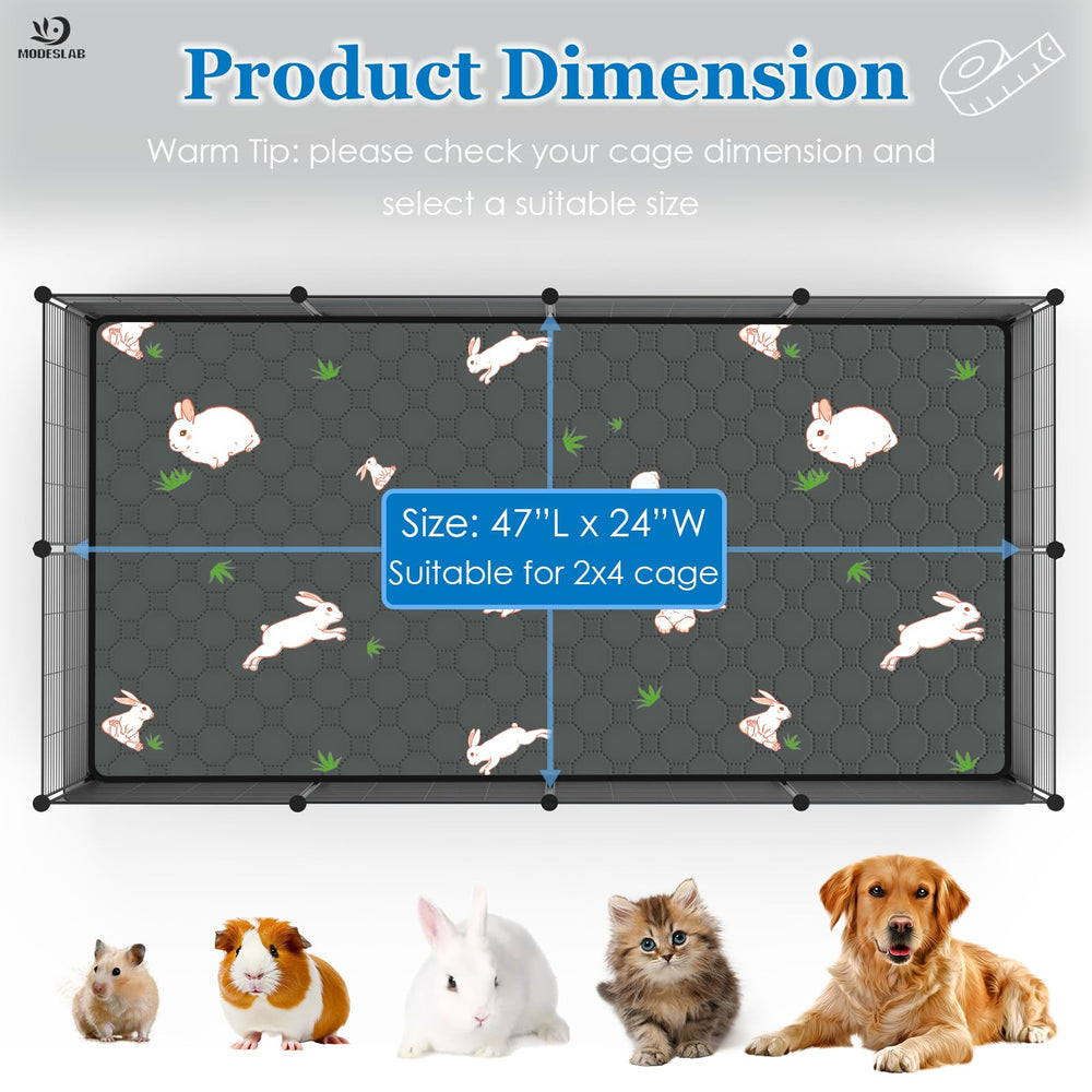 MODESLAB guinea pig cage liner pack-2 demonstrates easy setup and slip resistance