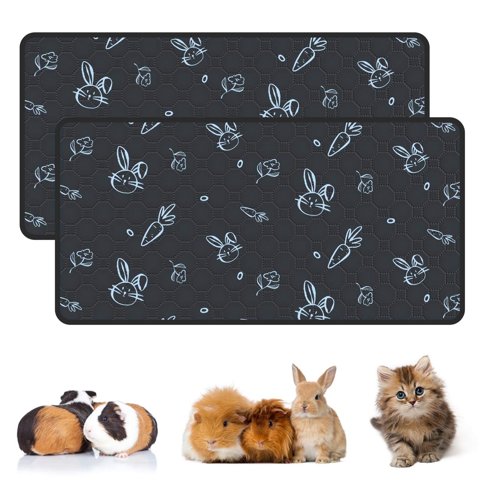 MODESLAB guinea pig cage liner in navy; soft, absorbent surface for cozy habitats