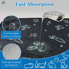 MODESLAB navy liner in small pet cage; easy to install with no-slip backing
