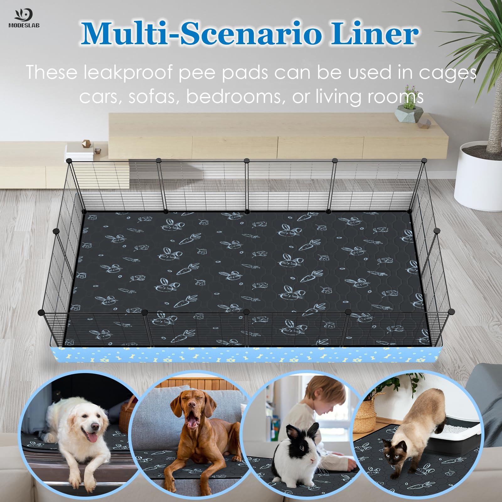 MODESLAB liner doubles as dog bed cover or cat litter mat
