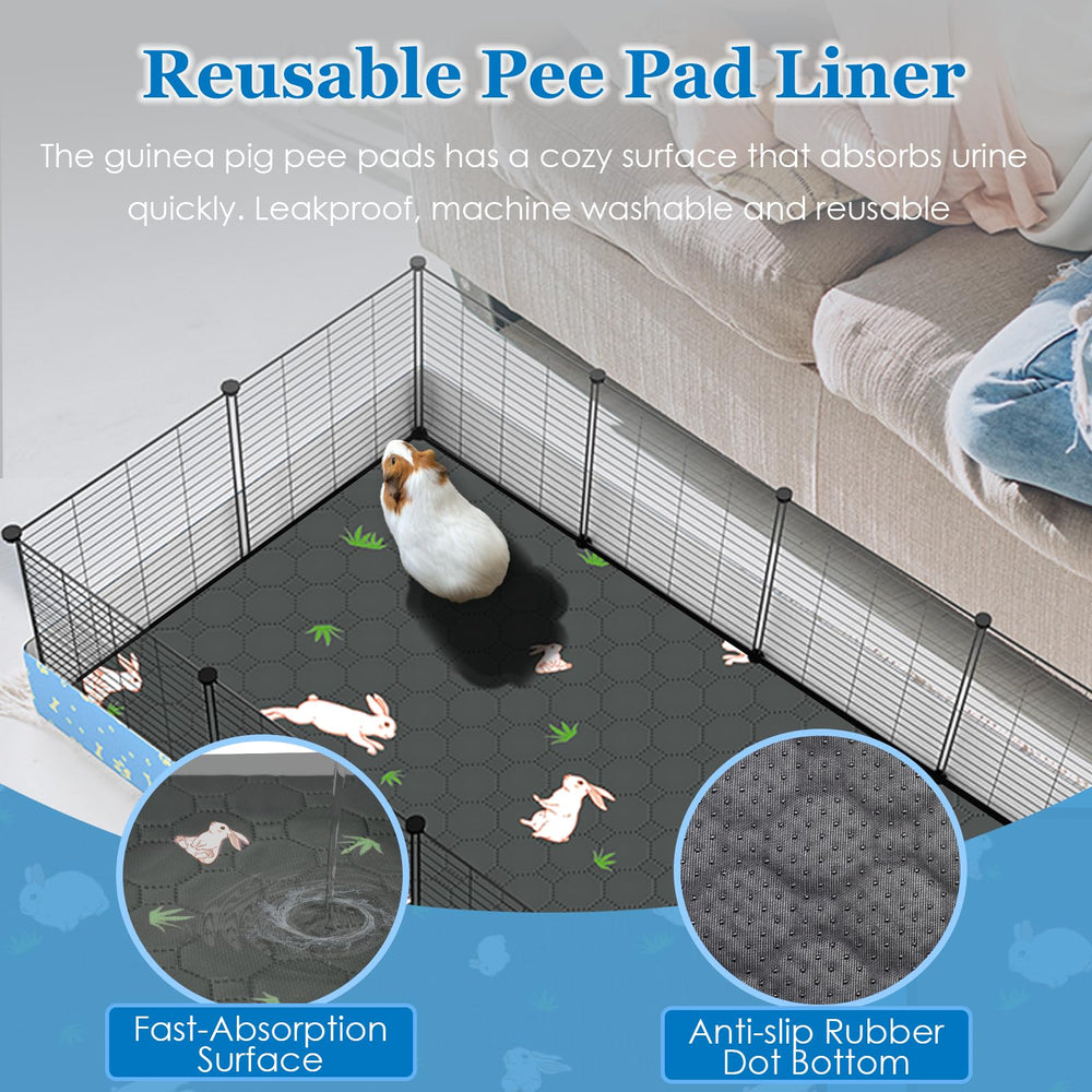 MODESLAB guinea pig cage PVC bottom liner photo showcases waterproof design and simple maintenance