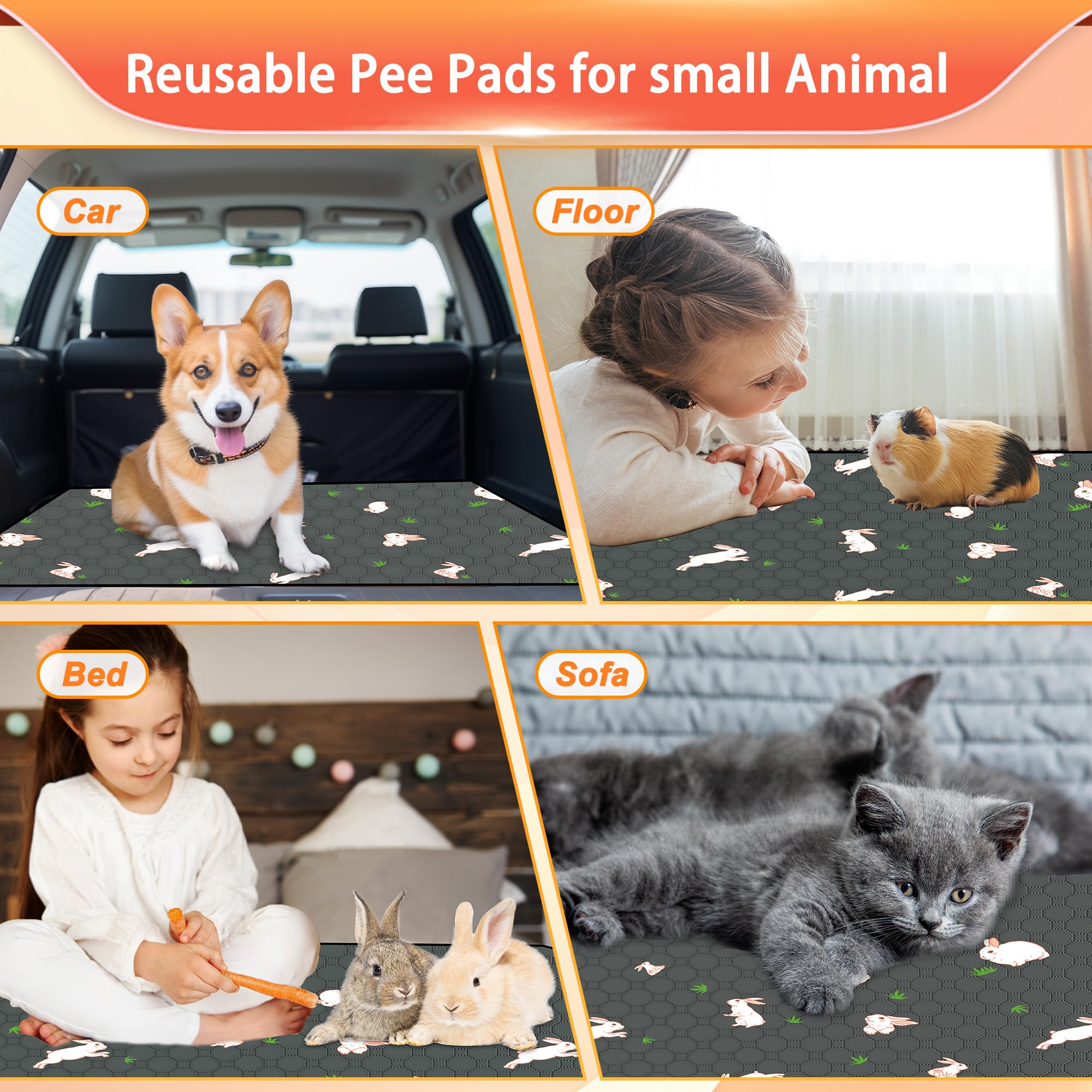 MODESLAB pack of 2-4 guinea pig liners fits multiple cage sizes.