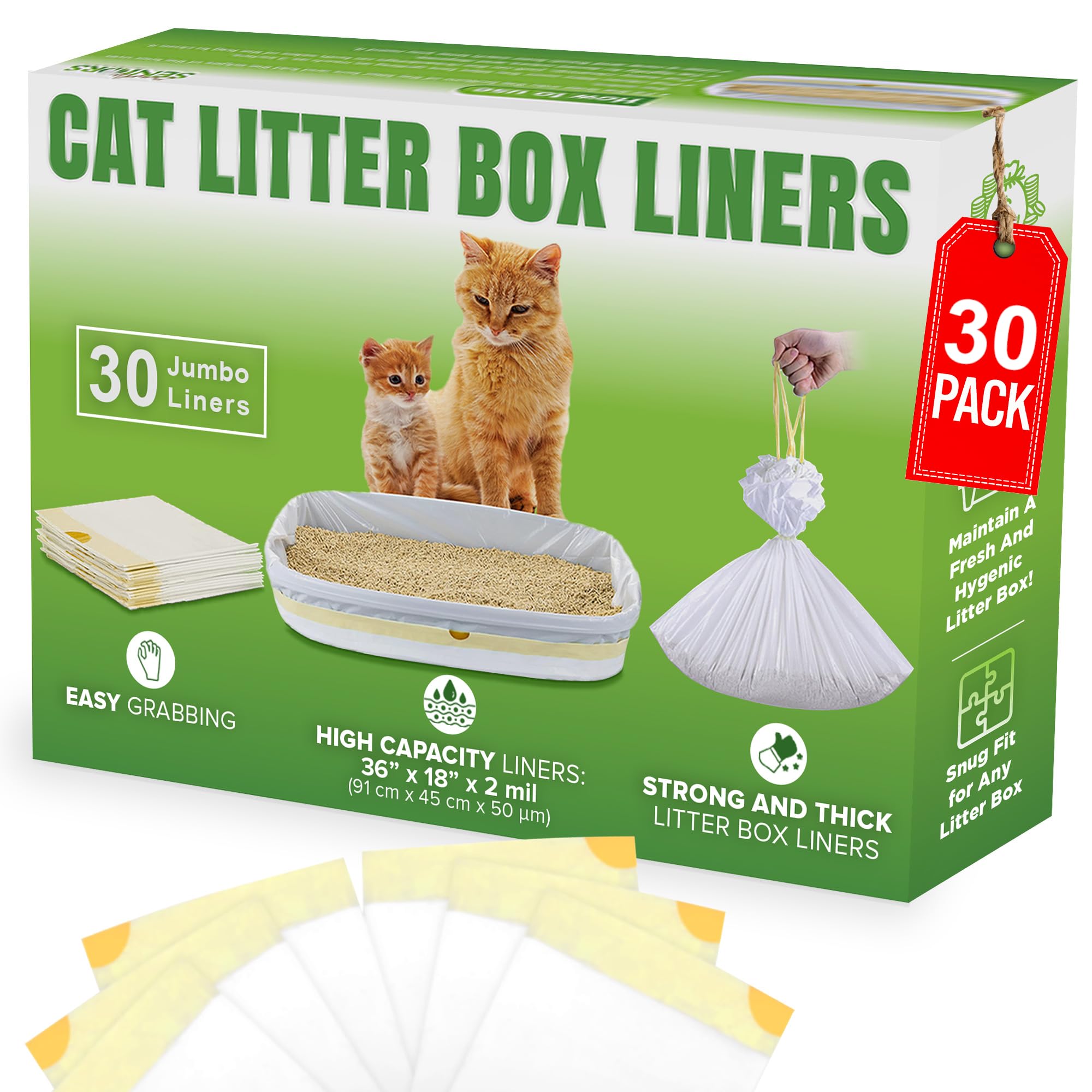 Modish Home Decor cat litter box liner folded for quick, grab-and-go cleanliness