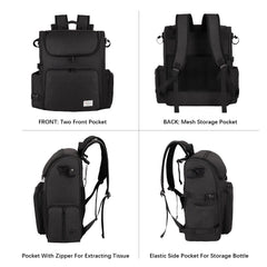 Modoker dog travel bag side pocket keeps waste bags and tissues within quick reach.