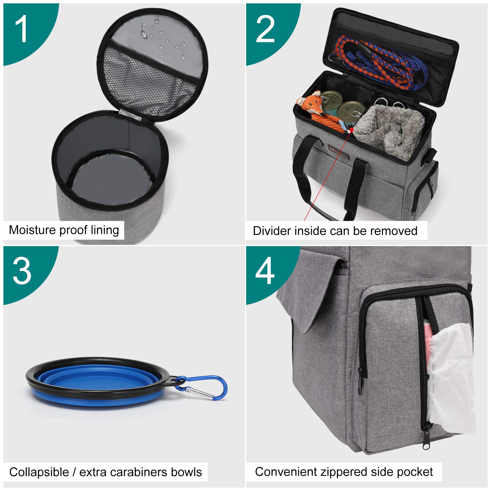 Modoker food carriers bundle securely for two meals on the go.