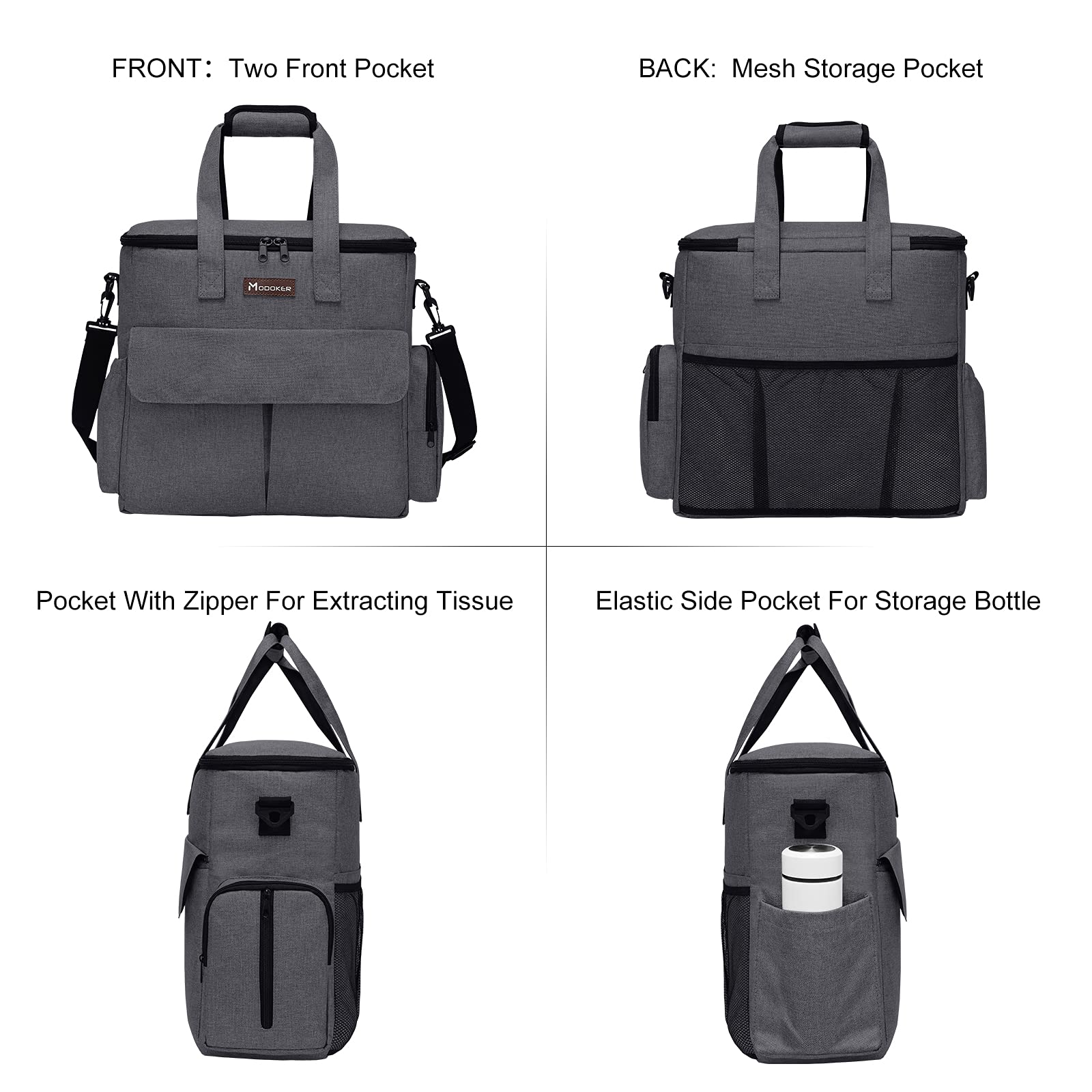 Modoker pet travel kit with multiple pockets for organized essentials