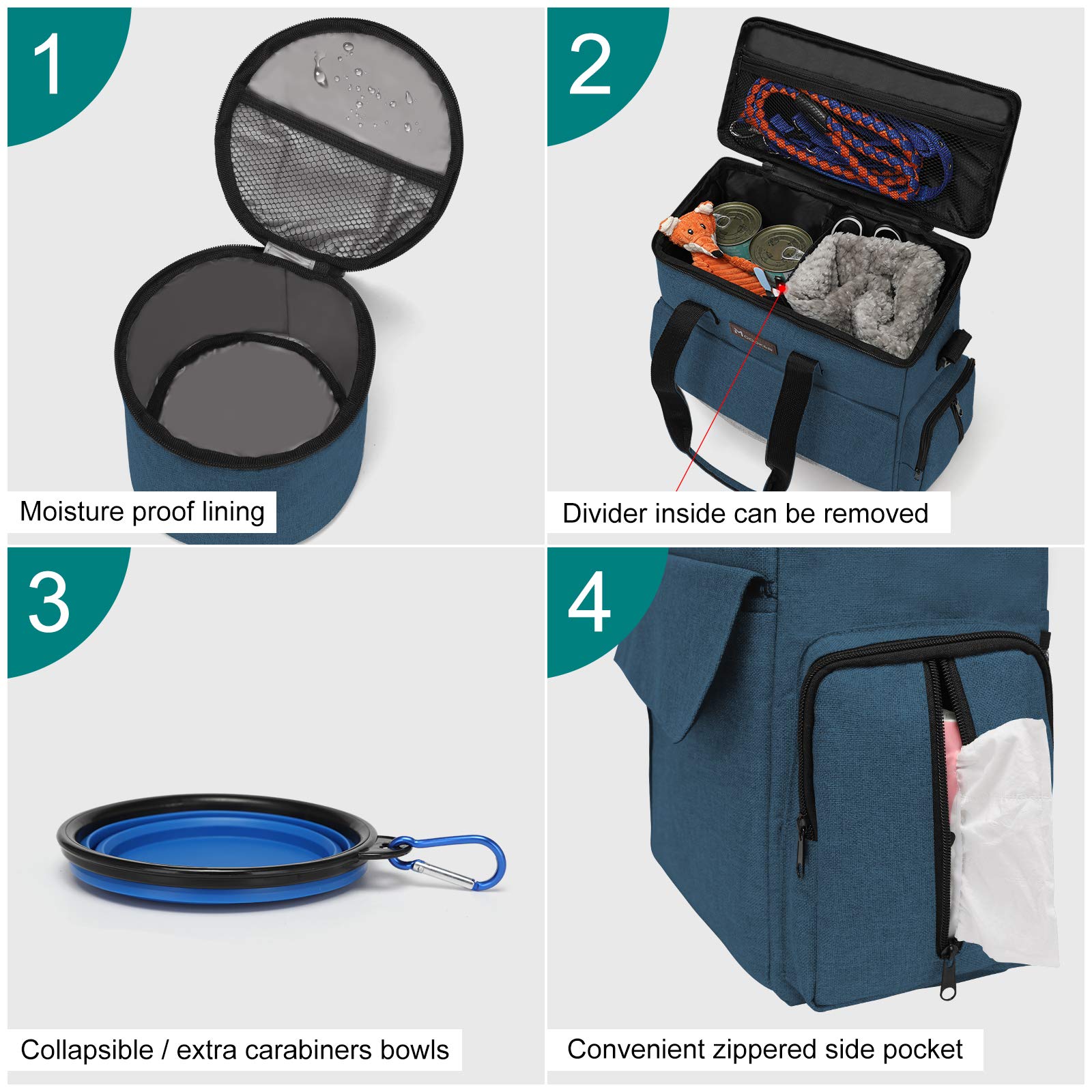 Modoker silicone collapsible bowls for spill-free travel meals.