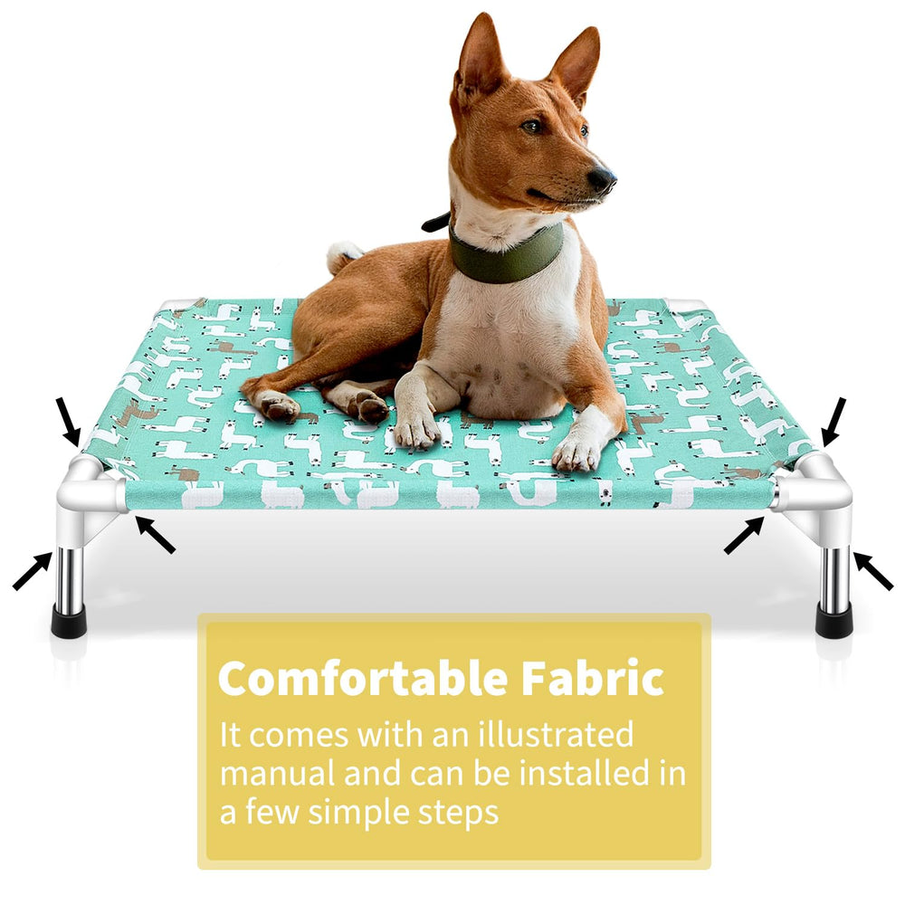 Modorki elevated dog bed outdoors on porch for versatile use