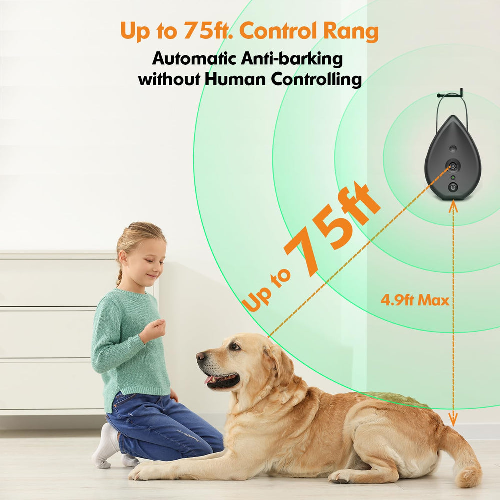 MODUS anti-bark detector back view discreet placement for steady training