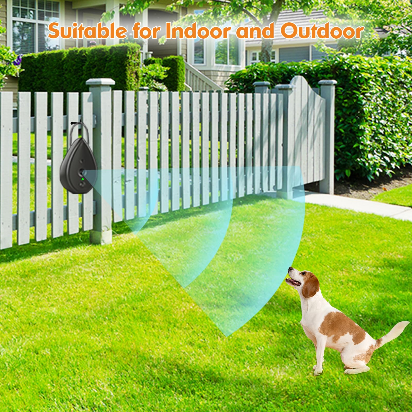 MODUS anti-bark detector side view portable design for easy in-home deployment