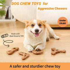 MoeSoce Puppy Chew Toys six shapes closeup illustrating varied textures for teething relief.