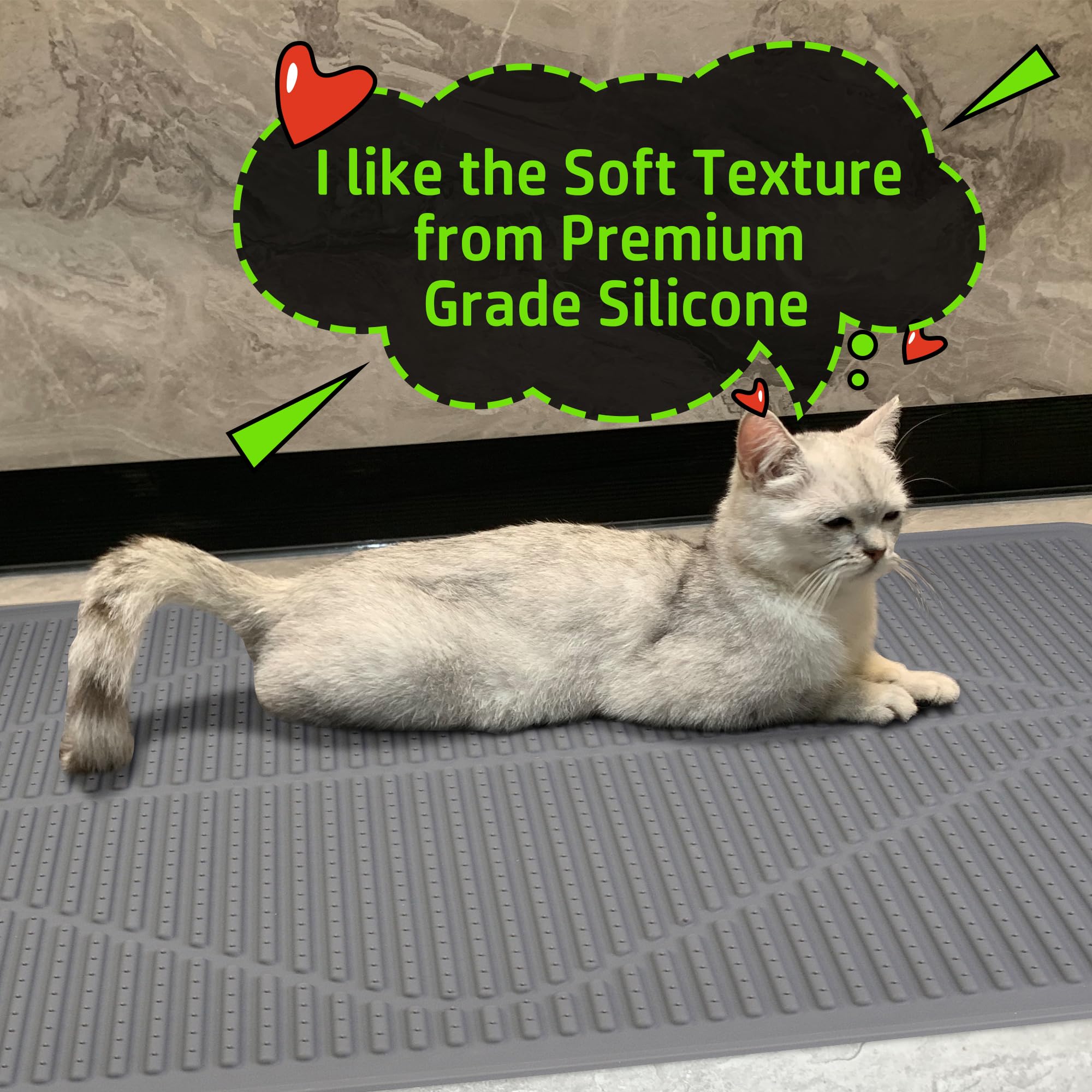 Mofason mat protects hardwood floors from urine and spills.