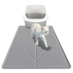 Mofason XXL litter mat with large surface reduces tracking on floors.