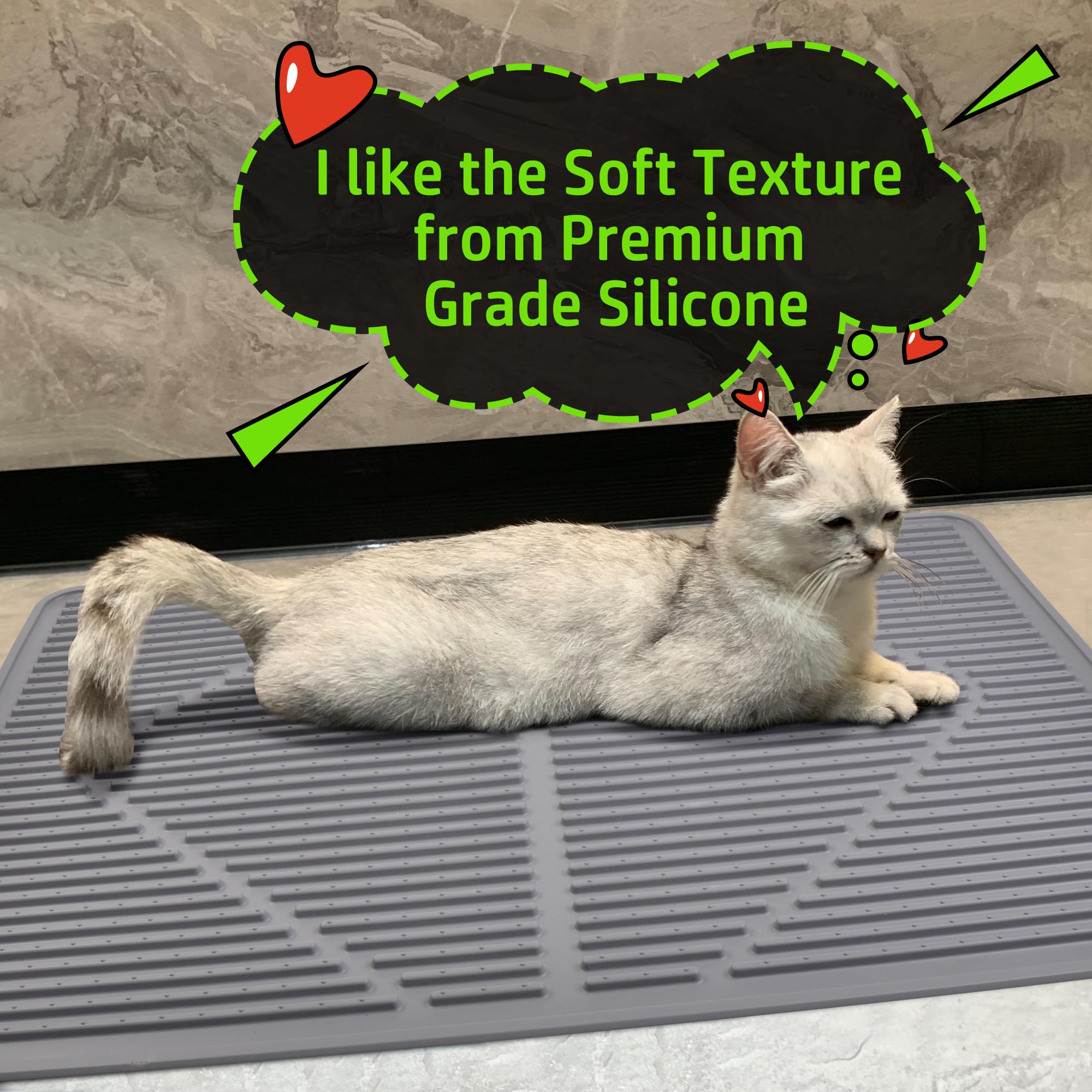 Mofason durable silicone mat with reinforced edges guards floors